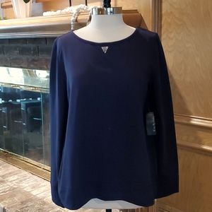Navy Kim Rogers Crew Neck